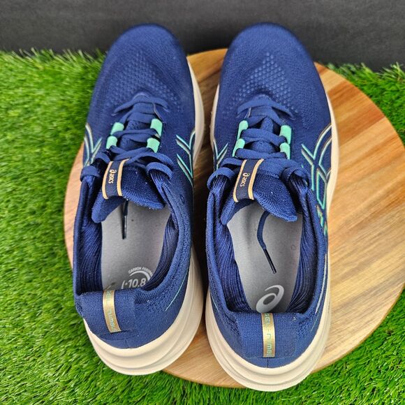 Asics Gel-Nimbus 26 Shoes Womens Size 11 Wide Blue Athletic Running Sneakers - Picture 7 of 12